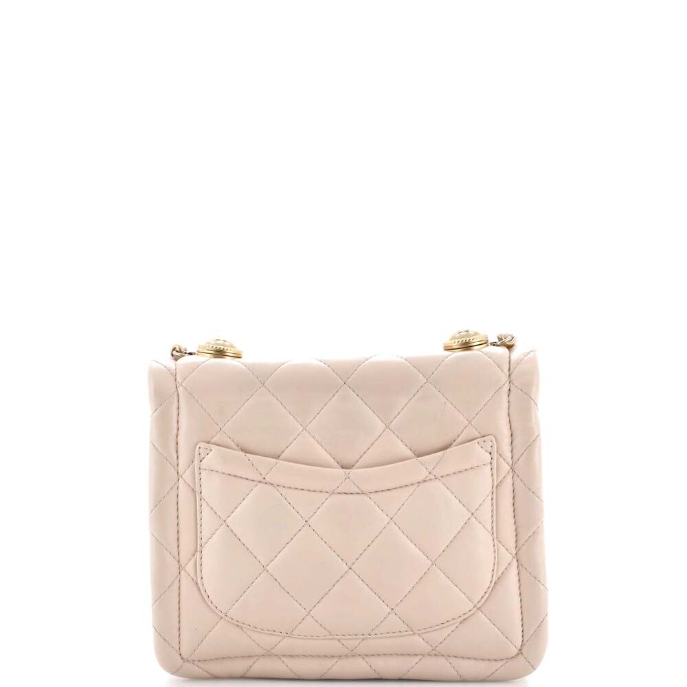 Chanel Button On Top Flap Bag Quilted #254522C33B - Picture 3 of 6